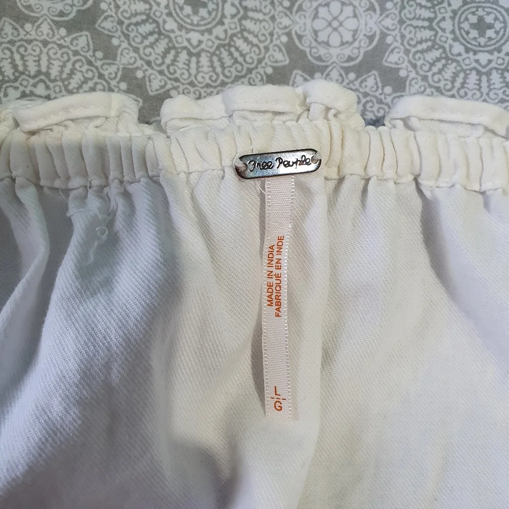 Free People Fleur Du Jour Cream Embroidered Dress. - Picture 6 of 7